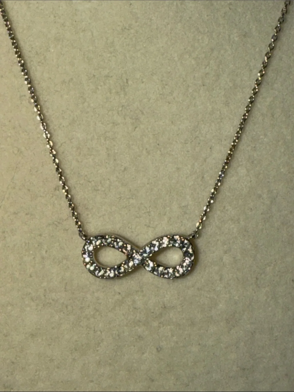 Infinity Pendant Necklace in 925 Silver With Diamonds